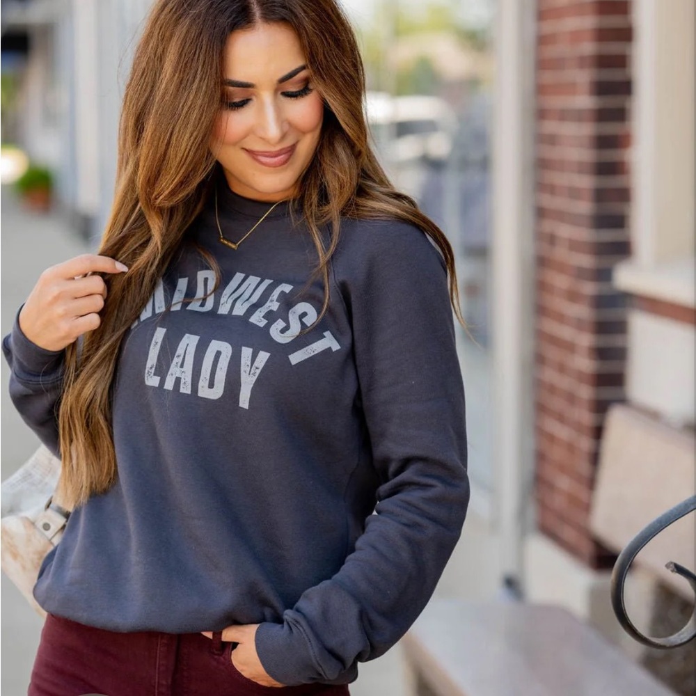 Brand New Midwest Lady Long Sleeve Sweatshirt, size Small